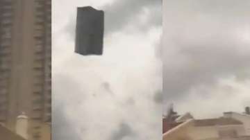 Viral video shows sofa flying through the sky