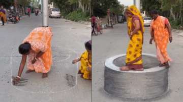 Desi women create mind-boggling optical illusions