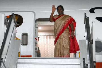 President Droupadi Murmu departs for a visit to Suriname and Serbia in New Delhi.