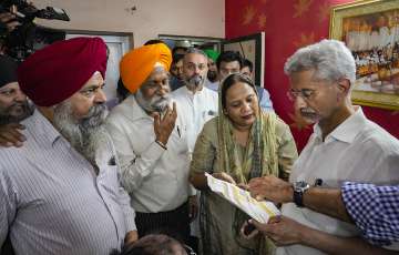 S Jaishankar while meeting people from Sikh community in New Delhi