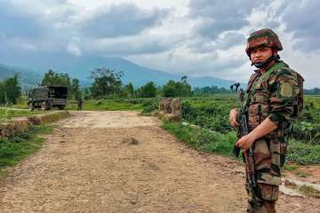 Army personnel deployed in the violence-hit Manipur
