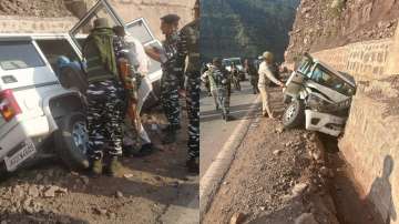 Amarnath yatra: Vehicle in security convoy skids off highway in Udhampur, 3 injured