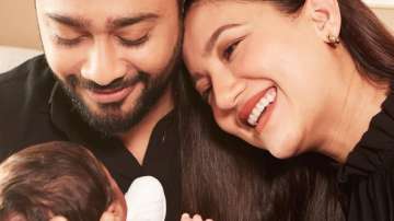 Gauahar Khan & Zaid Darbar introduce their son Zehaan 