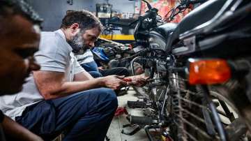 Congress leader Rahul Gandhi in Delhi's Karol Bagh