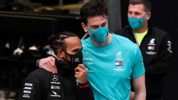 Lewis Hamilton and Toto Wolff