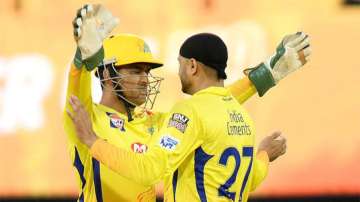 MS Dhoni and Harbhajan Singh at CSK in IPL