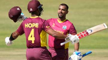 Shai Hope and Nicholas Pooran against Nepal