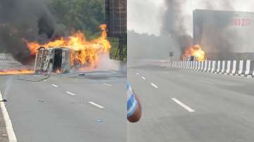 Chemical-laden tanker explodes on Pune-Mumbai Expressway