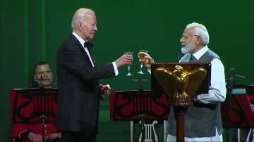 PM Modi and Joe Biden cheer at the State Dinner