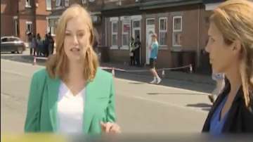 Woman interrupts a LIVE news broadcast over Nottingham killings. 