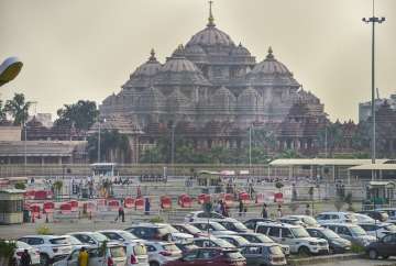 Delhi Police, drone, Akshardham Temple