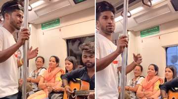 Man sings Allah Ke Bande in Delhi Metro