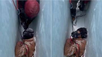 Sherpa rescued after falling in deep pit on Mt Everest