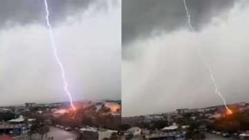 Lightning strikes same spot on water body twice