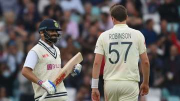 Virat Kohli and Ollie Robinson during verbal clashes in 2021