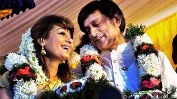 Congress MP Shashi Tharoor with his late wife Sunanda Pushkar