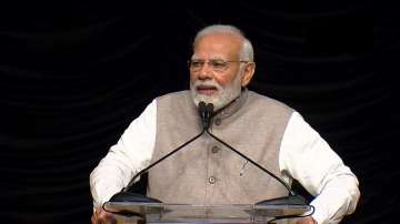 PM Modi while addressing the Indian diaspora in Washington.