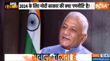 Union Minister General VK Singh on India TV's show- 'Sawal To Banta Hai' 