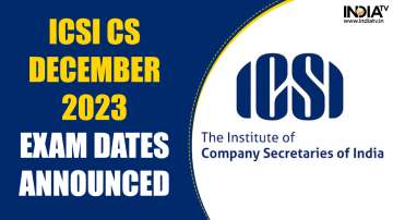 ICSI CS December 2023 exam schedule at icsi.edu