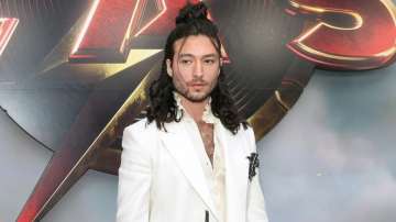 Ezra Miller at The Flash premiere.