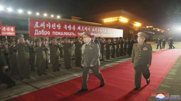 Russian Defense Minister Sergei Shoigu arrives in North Korea