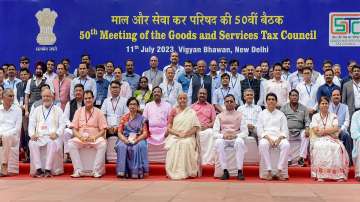 Union Finance Minister Nirmala Sitharaman briefs the media after the 50th GST Council meeting, in New Delhi.