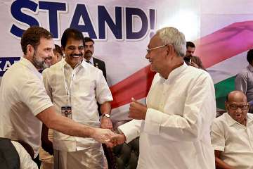 Rahul Gandhi with Nitish Kumar