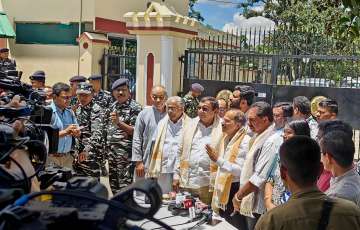 INDIA delegation meets Manipur Governor Anusuiya Uikey