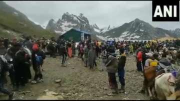 Amarnath Yatra resumes after two days due to bad weather