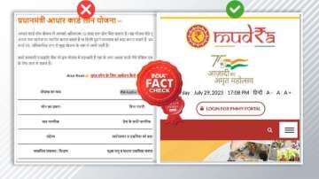Website claims availability of loans under PM Aadhar Card Loan scheme