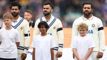 Ravindra Jadeja, Virat Kohli and Rohit Sharma