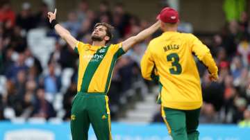 Shaheen Afridi during Nottinghamshire vs Birmingham Bears Vitality Blast game