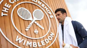 Novak Djokovic at Wimbledon court 1