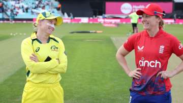 Australia captain Alyssa Healy and England captain Heather Knight in Ashes 2023