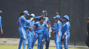 Indian women cricket team during first T20I against Bangladesh
