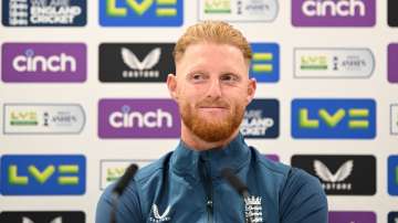 English captain Ben Stokes during presser at Lord's last month