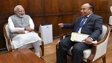 Prime Minister Narendra Modi with Mizoram Chief Minister Zoramthanga during a meeting in New Delhi.