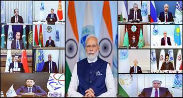 Prime Minister Narendra Modi hosting the 23rd Summit of SCO Council of Heads of State on Tuesday.