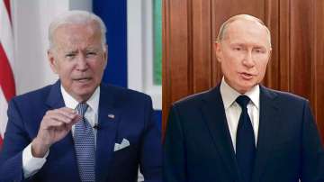 US President Joe Biden (left) and Russian President Vladimir Putin