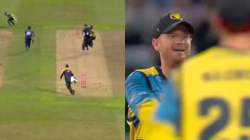 Simon Harmer's dismissal in T20 Blast