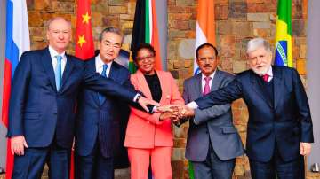 NSA Ajit Doval while attending the much-awaited BRICS Summit in South Africa.
