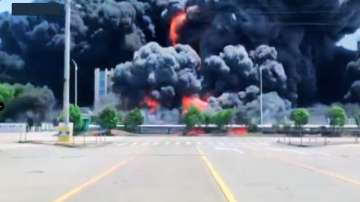 China chemical factory fire  