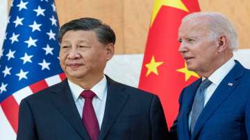 Chinese President Xi Jinping with US counterpart Joe Biden