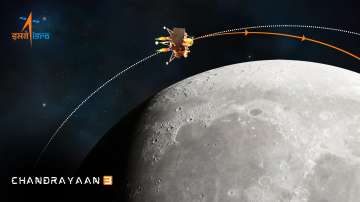 An illustration showing ISROs Chandrayaan-3 after the orbit of Landing Module (LM)