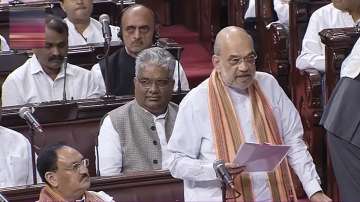 Union Home Minister Amit Shah in Rajya Sabha during Parliament's Monsoon Session 
