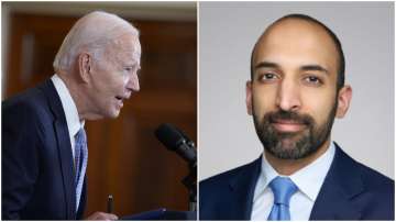 US President Joe Biden and Indian-American lawyer Varun Modak