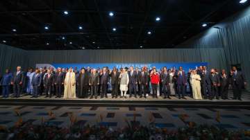 Leaders of BRICS countries and friendly nations at the summit in Johannesburg