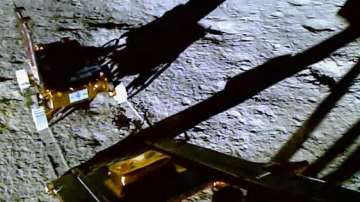Rollout of rover of ISROs Chandrayaan-3 from the lander to the lunar surface, as observed by Lander Camera