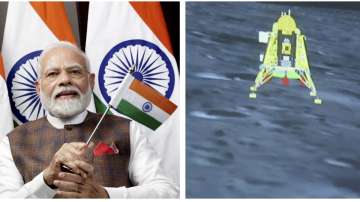 PM Modi during Chandrayaan-3's landing programme on Wednesday