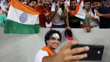 Neeraj Chopra sharing a special moment with fans